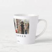 ミニマルモダンス不気味ハッピーハローウィン3写真 カフェラテマグ (右)