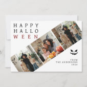 ミニマルモダンス不気味ハッピーハローウィン3写真 シーズンカード (正面)