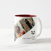 ミニマルモダンス不気味ハッピーハローウィン3写真 ツートーンマグカップ (正面右)