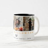 ミニマルモダンス不気味ハッピーハローウィン3写真 ツートーンマグカップ (正面右)