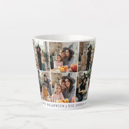 ミニマルモダンス不気味ハッピーハローウィン6写真 カフェラテマグ