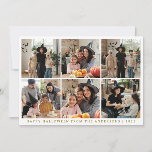 ミニマルモダンス不気味ハッピーハローウィン6写真 シーズンカード (正面)