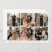 ミニマルモダンス不気味ハッピーハローウィン6写真 シーズンカード (正面/裏面)
