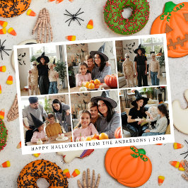 ミニマルモダンス不気味ハッピーハローウィン6写真 シーズンカード