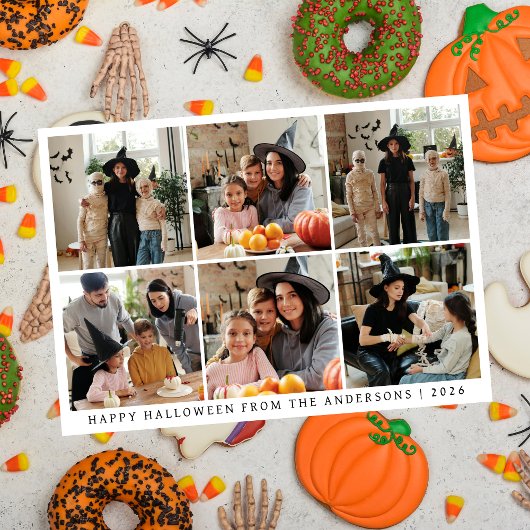 ミニマルモダンス不気味ハッピーハローウィン6写真 シーズンカード