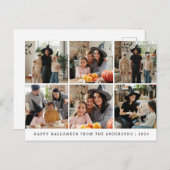 ミニマルモダンス不気味ハッピーハローウィン6写真 シーズンポストカード (正面/裏面)