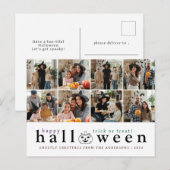 ミニマルモダンス不気味ハッピーハローウィン6写真 シーズンポストカード (正面/裏面)