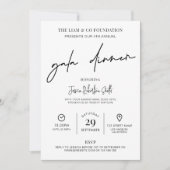 ミニマルモダンス企業のスクリプトGala Dinner 招待状 (正面)