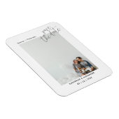 ミニマルモダンス写真エレガント日付カードの保存 マグネット (右側)