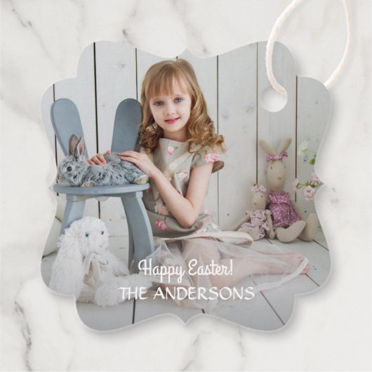 ミニマルモダンス写真ハッピーイースター フェイバータグ (裏面)