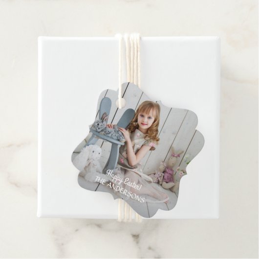 ミニマルモダンス写真ハッピーイースター フェイバータグ (インサイチュ)