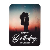 ミニマルモダンス写真ハッピーバースデーギフト マグネット (縦)