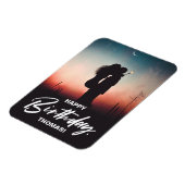 ミニマルモダンス写真ハッピーバースデーギフト マグネット (左側)