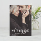 ミニマルモダンス写真婚約パーティ 招待状 (スタンド正面)