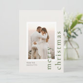 ミニマルモダンス写真独身のクリスマスカード 招待状 (スタンド正面)