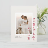 ミニマルモダンス写真独身のクリスマスカード 招待状 (スタンド正面)