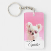 ミニマルモダンス写真独身のQRコード キーホルダー (正面)