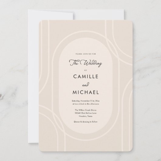 ミニマルモダンス写真結婚式招待状 招待状 (正面)