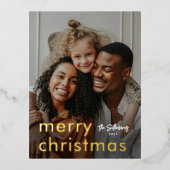 ミニマルモダンス写真 箔シーズンポストカード (正面)