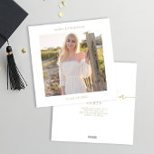 ミニマルモダンス卒業シンプル金ゴールド脚本 シーズンカード