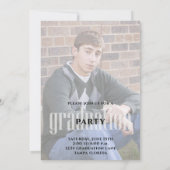 ミニマルモダンス卒業シンプル2枚 招待状 (裏面)