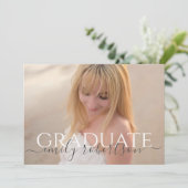 ミニマルモダンス卒業シンプル2枚 招待状 (スタンド正面)