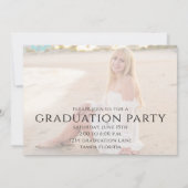 ミニマルモダンス卒業シンプル2枚 招待状 (裏面)