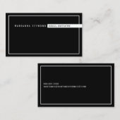 ミニマルモダンス基本実在とエテート黒 名刺 (正面/裏面)