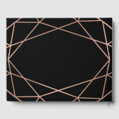 ミニマルモダンス幾何フェイクバラ金ゴールド | ブラック ゲストブック (裏面)