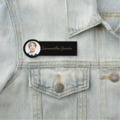 ミニマルモダンス手書きスクリプト写真 名札 (インサイチュ)