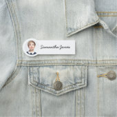 ミニマルモダンス手書きスクリプト写真 名札 (インサイチュ)