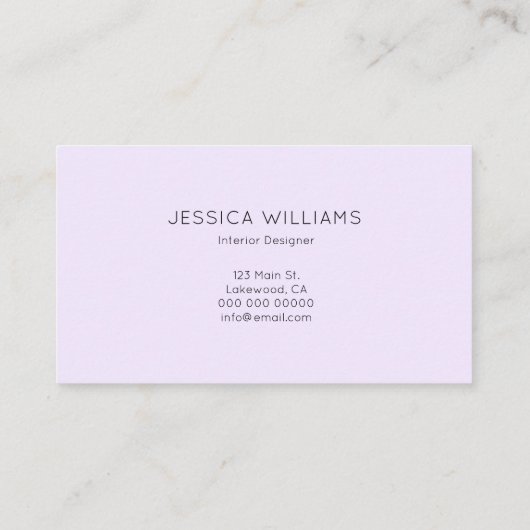 ミニマルモダンス手書きプロフェッショナル事業 名刺 (裏面)