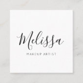 ミニマルモダンス手書き書道白 スクエア名刺 (正面)