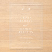 ミニマルモダンス書結婚道 アクリル招待状 (正面)