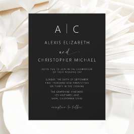 ミニマルモダンス書結婚道 招待状