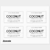 ミニマルモダンス白エレガント蝋燭製品 長方形シール (シート)