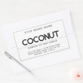 ミニマルモダンス白エレガント蝋燭製品 長方形シール (封筒)