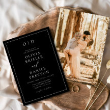 ミニマルモダンス白黒写結婚真