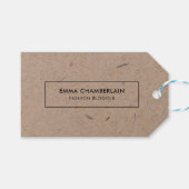 ミニマルモダンス素朴クラフト紙 ギフトタグ (正面(横))