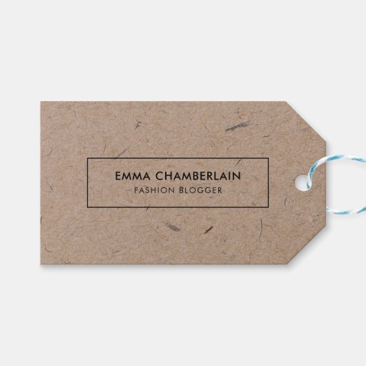 ミニマルモダンス素朴クラフト紙 ギフトタグ (正面(横))