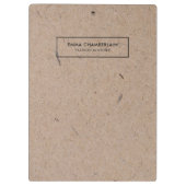 ミニマルモダンス素朴クラフト紙 クリップボード (裏面)