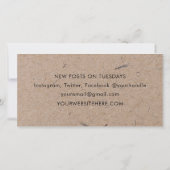 ミニマルモダンス素朴クラフト紙 サンキューカード (裏面)