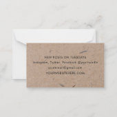 ミニマルモダンス素朴クラフト紙 ノートカード (裏面)