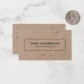 ミニマルモダンス素朴クラフト紙 ノートカード (正面/裏面インサイチュ)