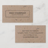 ミニマルモダンス素朴クラフト紙 ノートカード (正面/裏面)