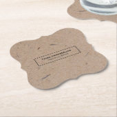 ミニマルモダンス素朴クラフト紙 ペーパーコースター (アングル)
