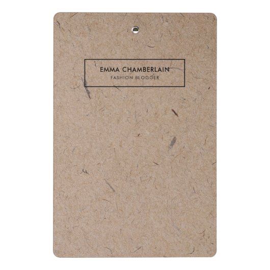 ミニマルモダンス素朴クラフト紙 ミニクリップボード (裏面)