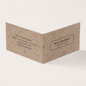 ミニマルモダンス素朴クラフト紙 名刺 (外部)