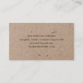ミニマルモダンス素朴クラフト紙 名刺 (裏面)