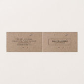 ミニマルモダンス素朴クラフト紙 名刺 (外部フラット)